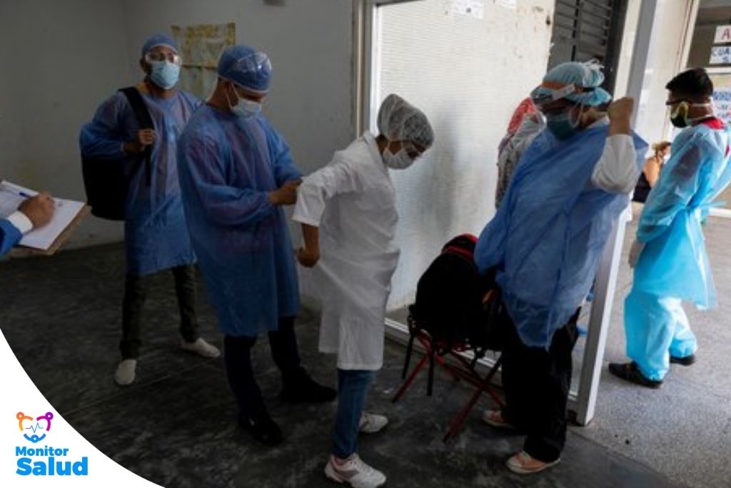 Ocupación de camas con casos de covid-19